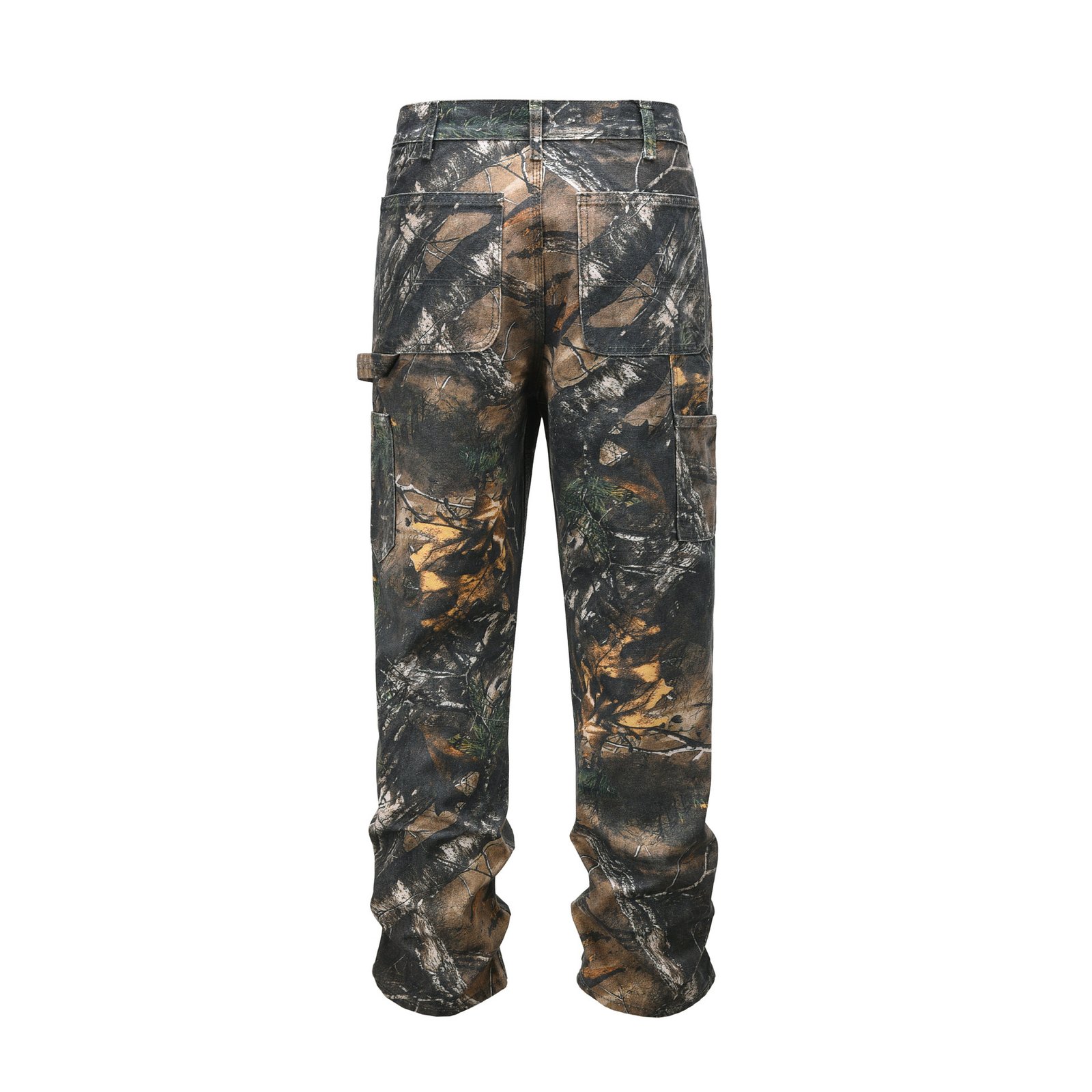 American Retro Safari Jacket Dead Leaf Camouflage Distressed Street Tactics Full Printed Branch Pants - Image 9