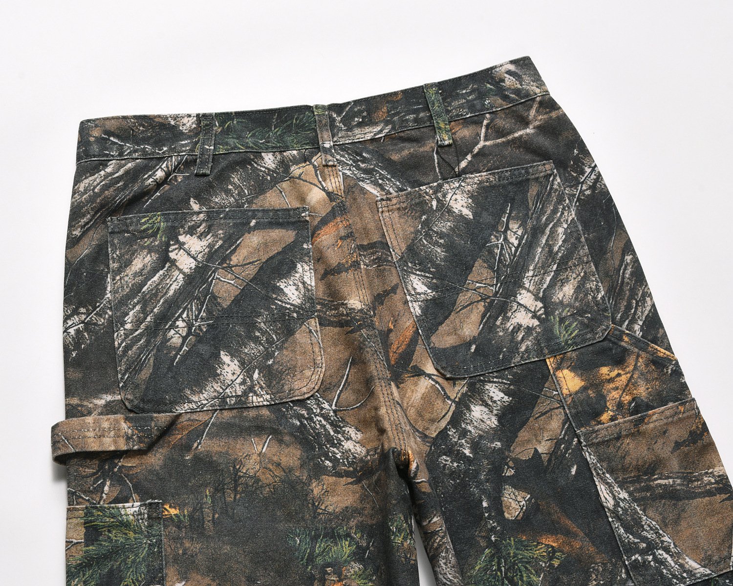 American Retro Safari Jacket Dead Leaf Camouflage Distressed Street Tactics Full Printed Branch Pants - Image 10