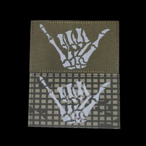 Ray Skull Finger Right Gesture 666IR Recognition Chapter Luminous Velcro Badge