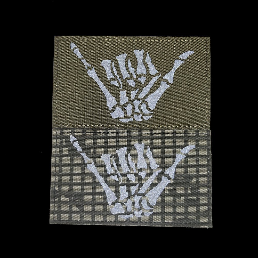 Ray Skull Finger Right Gesture 666IR Recognition Chapter Luminous Velcro Badge