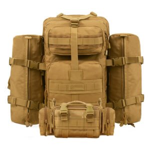 Outdoor Tactical Mountaineering Camo Backpack – Brown, A and B and B andC