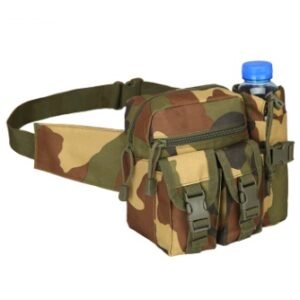 Running sports pockets field function package outdoor small waterproof bag tactical kettle pockets – Jungle camouflage
