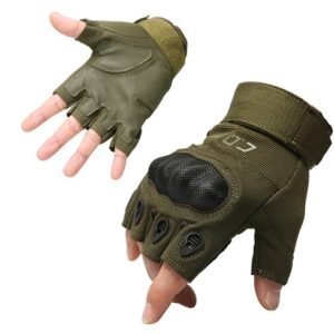 Tactical Gloves Army Military Men Gym Fitness Riding Half Finger Rubber Knuckle Protective Gear Male Tactical Gloves