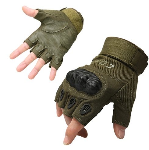 Tactical Gloves Army Military Men Gym Fitness Riding Half Finger Rubber Knuckle Protective Gear Male Tactical Gloves - Image 4