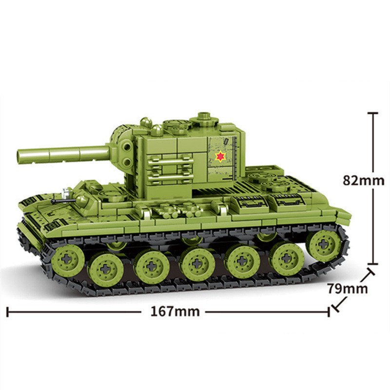 Building Block Military Heavy Tank Small Particle Assembly Children's Puzzle Toy Boy - Image 5