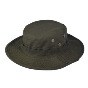 Round hat outdoor leisure camouflage round hat – Green