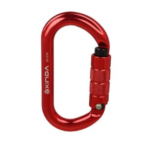 Rock Climbing Carabiner O-shaped Thread Lock – Automatic red
