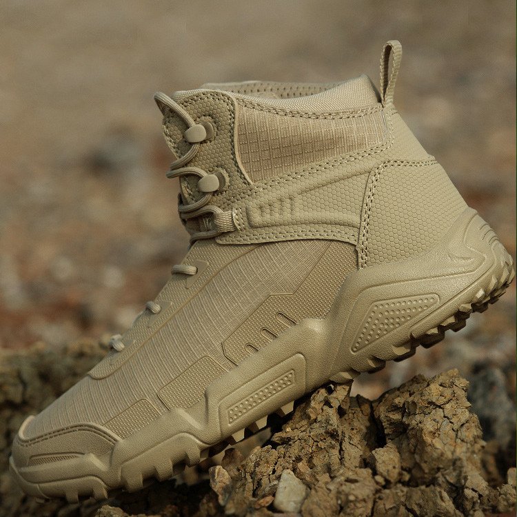 American Ultralight Mid Tube Combat Boots Men's Commando Desert Tactical Hiking Shoes - Image 3