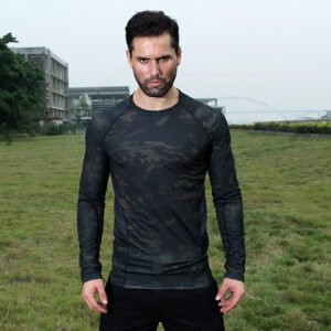 Tactical camouflage T-shirt – Black, XXL