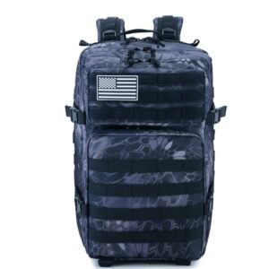 Sports Travel Backpack Army Fan Tactical Camouflage Backpack Sports Outdoor Backpack Travel Bag – Crepe black