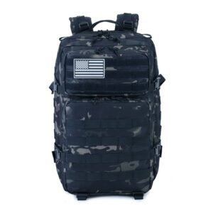 Sports Travel Backpack Army Fan Tactical Camouflage Backpack Sports Outdoor Backpack Travel Bag – Black CP