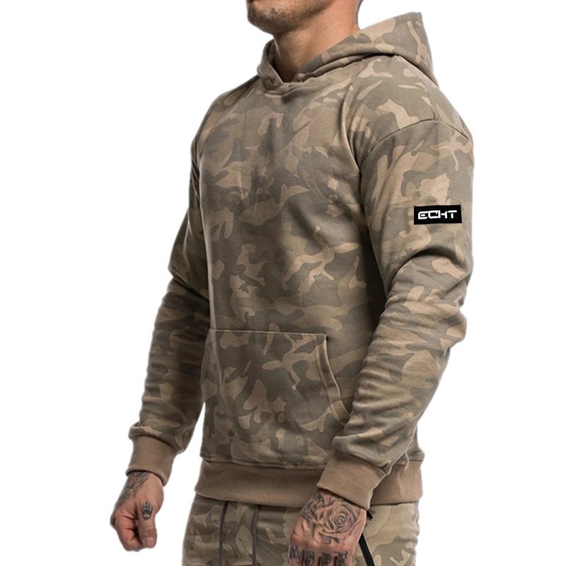 Men's Camouflage Hoodie Sportswear Gym Fitness Pullover - Image 4