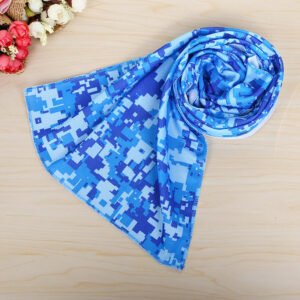 Printed Camouflage Cool Towel Cool Down Sports Towel – Sky Blue, 90x30cm