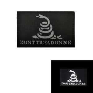 American DTOM Don’t Step On Me Snake Army Tactical Velcro – M00107 1 Black And White