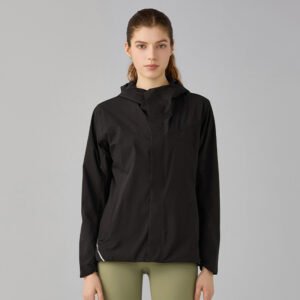 Autumn Winter Wool Lined Warm Soft Shell Jacket Windproof Safety Reflective Tape Breathable – Black, XS