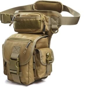 ANTARCTICA Waterproof Military Tactical Drop Leg Pouch Bag Type B Cross Over Leg Rig Outdoor Bike Cycling Hiking Thigh Bag – Brown
