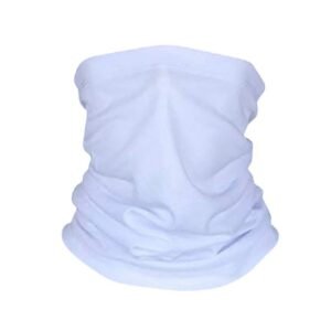 Turban face mask sun protection face towel riding mask – White