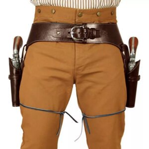 Steampunk Western Cowboy Revolver Holster – Dark Brown