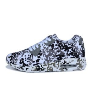 Camouflage air cushion shoes fashion men and women sports shoes – Gray, 43