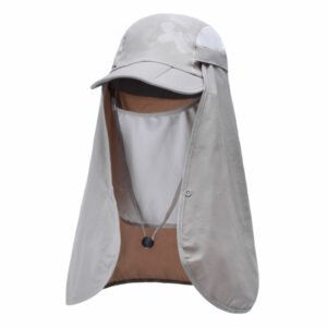 Quick-Drying Hat Climbing Cap Summer Folding Baseball Cap – Light Grey