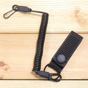 Outdoor Tactical Nylon Camera Spring Rope – Black