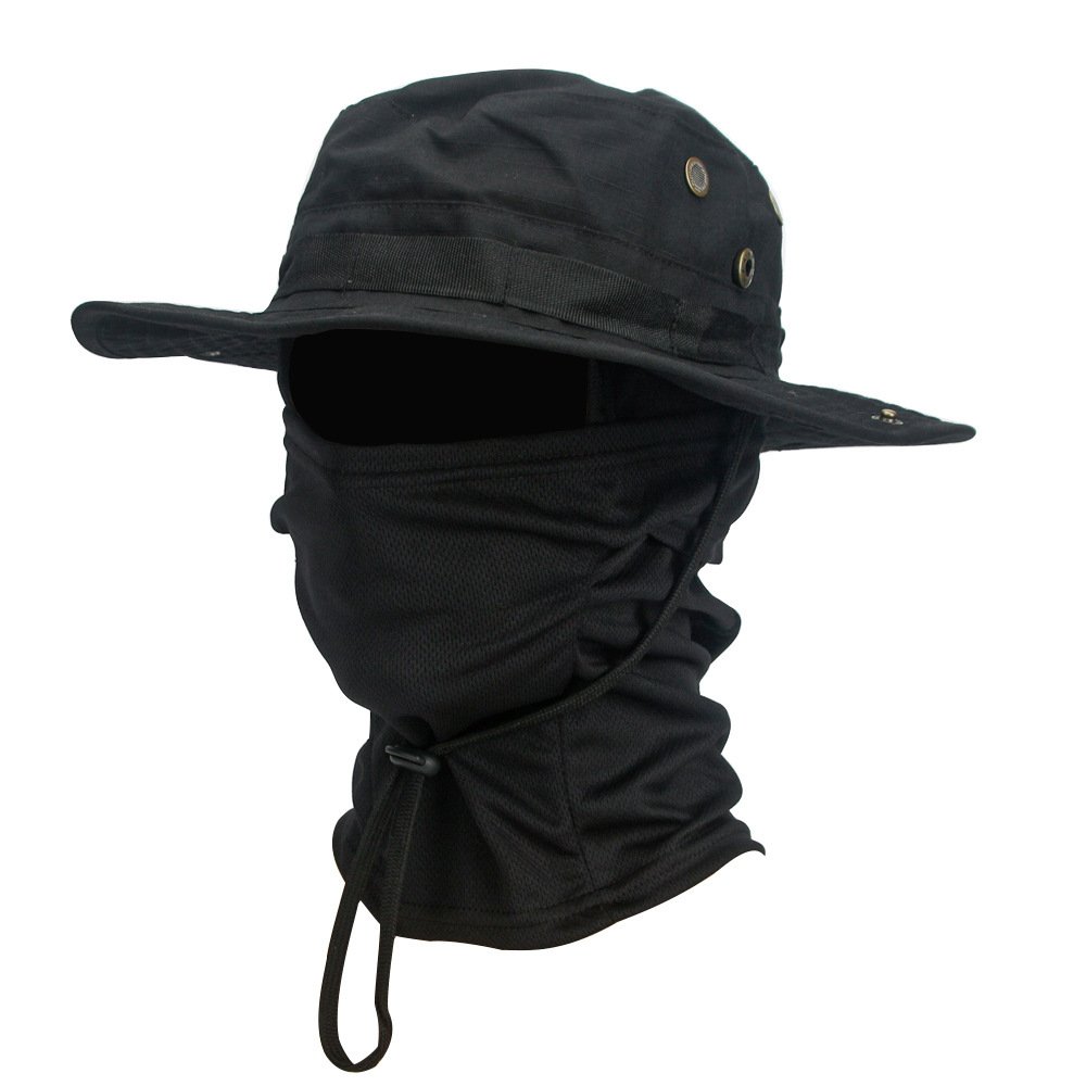 Camouflage Boonie Hat Army Summer Breathable Sun-proof Army Fans Rounded Hat - Image 7