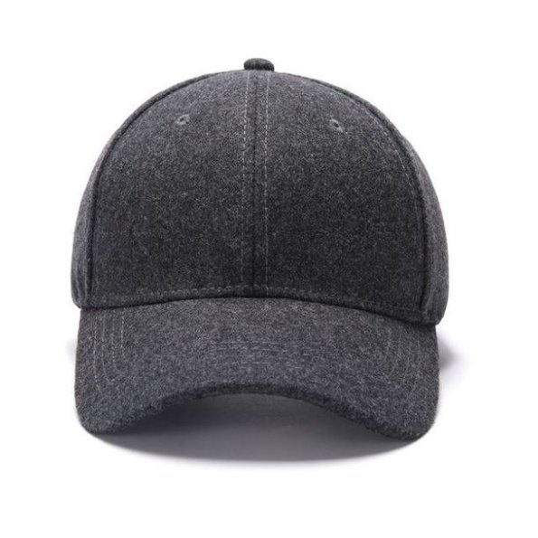 Solid color woolen baseball cap - Image 3