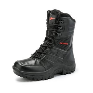 Plus size fan combat boots – Black, 40