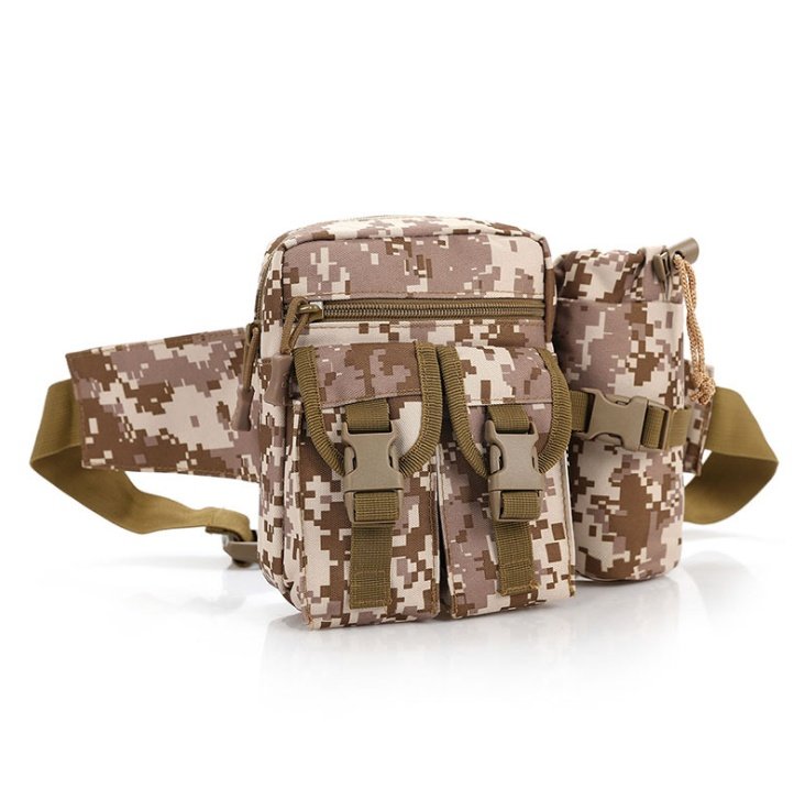 Camping Outdoor Waist Bag Tactical Nylon Waterproof Military Bag With Water Bottle Pockets For Traveling Riding Travel Hiking Climbing - Image 3