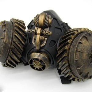 Steampunk gas mask face – Golden Golden