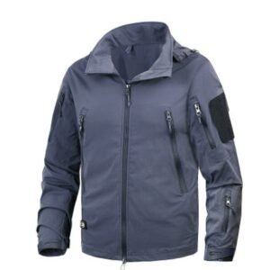 Autumn Men’s Jacket Coat Military Clothing Tactical Outwear US Army Breathable Nylon Light Windbreaker – Blue, S