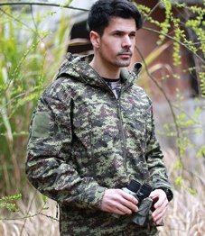 Shark skin soft shell men’s sport camouflage suit – Obsessed with Russia, XL
