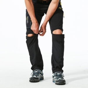 Removable Men’s Quick-drying Trousers – Black, XL