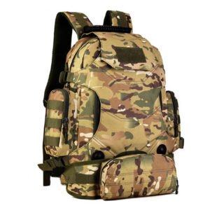 40 liters of outdoor three combination knapsack multifunction tactics double shoulder bag army camouflage mountaineering bag riding waist bag – CP camouflage