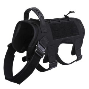 Outdoor tactical large dog clothes – Black, L