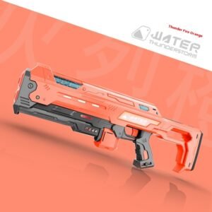 Automatic Water Feeding Pulse Electric Water Gun Toy – Flame Orange