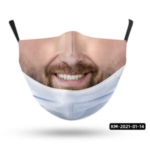 Strange Face Mask Parody Simulation Printing Adult – P