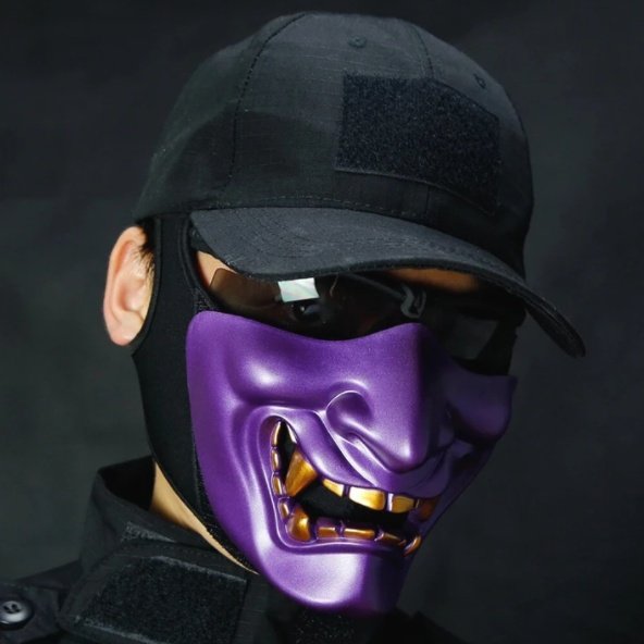 Compatible with Apple, Japanese Ninja Mask Grimace Half Face - Image 5