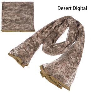 Breathable camouflage outdoor men’s and women’s scarves – Desert Digital, Average Size