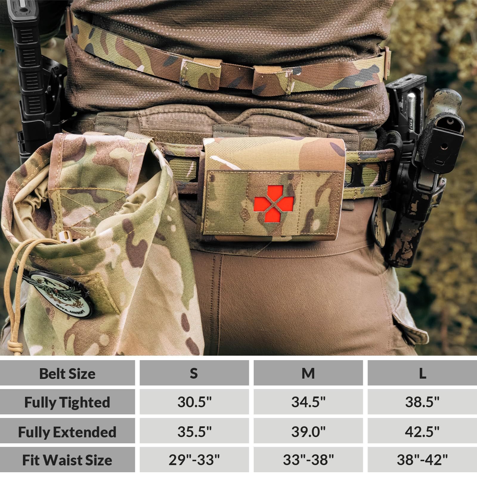 Tactical Belt MOLLE Battle Belt With Quick Release Buckle, Low Profile Laser-Cut Battle Belt For Range - Image 6