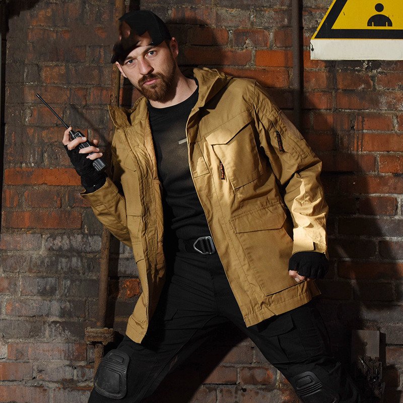 Tactical Windbreaker Mid-length Men's Jacket Waterproof - Image 4