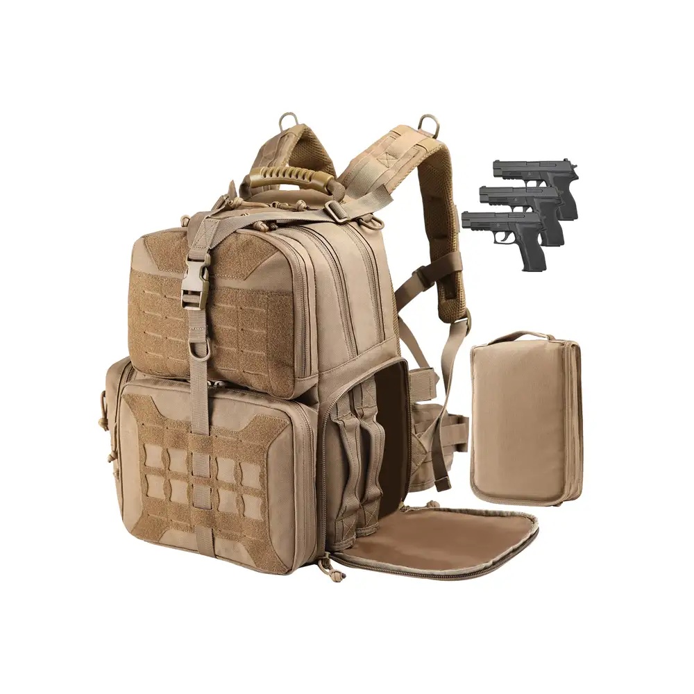 Tactical Range Backpack Bag, VOTAGOO Range Activity Bag For Handgun And Ammo, 3 Pistol Carrying Case For Hunting Shooting - Image 8