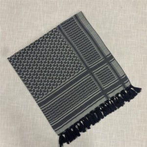 Arabic Khaki Tactical Pure Cotton Scarf – Light Grey