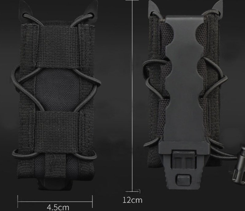 Real CS Tactical 9MM Elastic Functional Outdoor MOLLE Torch Tool Storage Waist Bag - Image 6