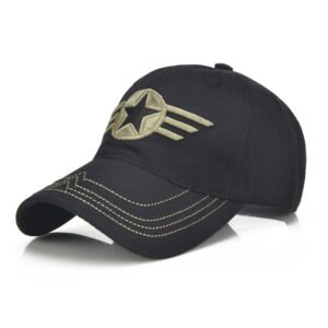 Sports cotton sunshade cap – Black