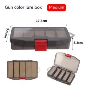 Bait Accessory Box Tool Box Stream Micro Fishing Set Lure Box Fishing Tackle Box – Medium, HB210 Gun Color Lure Box