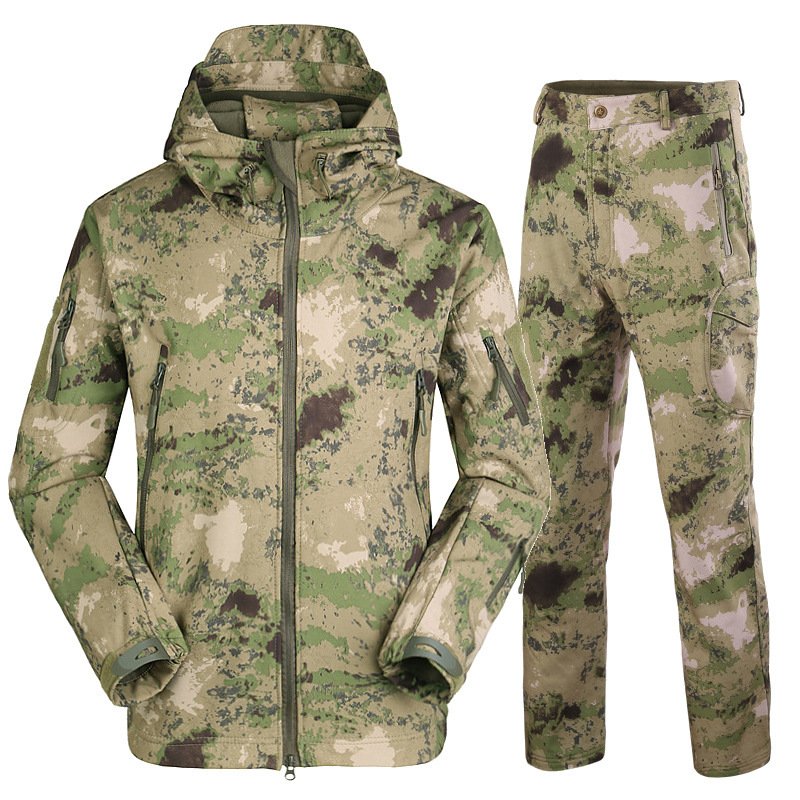Camouflage padded jacket and pants suit - Image 5