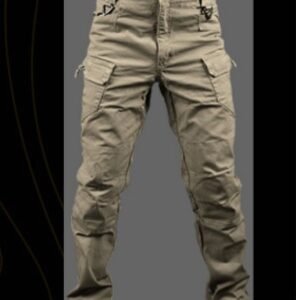 Spring and Autumn IX7 tactical trousers men’s self-cultivation 9 special forces army fan pants outdoor overalls multi-pocket straight training pants – Ix7 khaki, 3XL