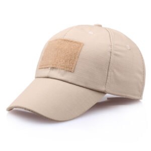 Velcro camouflage baseball cap tactical cap baseball cap – Beige, 58 60cm
