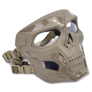 Skull camouflage tactical full face mask – Yellow
